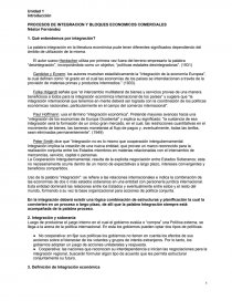 PROCESOS DE INTEGRACION Y BLOQUES ECONOMICOS COMERCIALES. Página 1