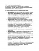 Historia de la educacion. en 4 grandes etapas