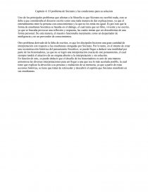 Capítulo 4: El problema de Sócrates y las condiciones para su solución. Página 1