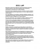 ECO. LAP Esta idea se retomó de las lapiceras comunes llevándolas más allá de nuestras visiones por este motivo decidimos hacer conciencia y transmitirlas al consumidor por el medio ambiente