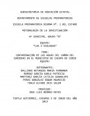 CONTAMINACIÓN DE LAS AGUAS DEL CAÑÓN DEL SUMIDERO EN EL MUNICIPIO DE CHIAPA DE CORZO