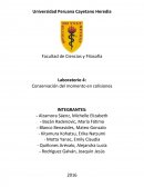 Conservación del momento en colisiones.