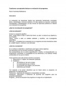 Cuestiones conceptuales básicas en evaluación de programas.