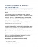 Etapas de Proyectos de Inversión: Estudio de Mercado