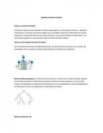 Modelos de bases de datos ¿Qué es una base de datos?. Página 1