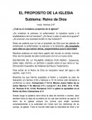EL PROPOSITO DE LA IGLESIA.