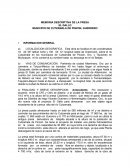 MEMORIA DESCRIPTIVA DE LA PRESA EL GALLO