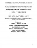 Administración, contabilidad y costos. Empresa New Class Plus Plus S.A. de C.V.