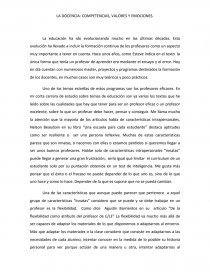 LA DOCENCIA: COMPETENCIAS, VALORES Y EMOCIONES.. Página 1