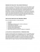 DENSIDAD DE POBLACION Y RELACIONES PERSONALES.