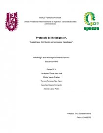 “Logística de Distribución en la empresa Casa López”... Página 1