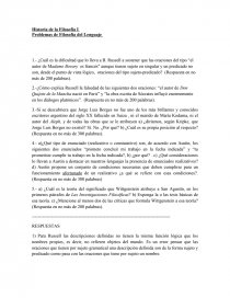 Problemas de la Filosofía del lenguaje.. Página 1