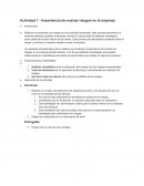 Actividad 1 - Importancia de evaluar riesgos en la empresa