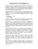 Administrar la inteligencia