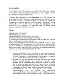 Calculo de la depreciación.