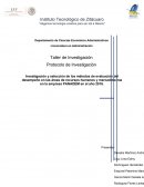 Protocolo de Investigación. Taller de Investigación