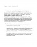 Preguntas de análisis y razonamiento crítico