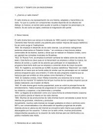 ESPACIO Y TIEMPO EN UN RADIODRAMA. Página 1