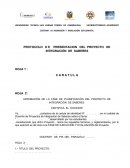 PROTOCOLO D E PRESENTACION DEL PROYECTO DE INTEGRACIÓN DE SABERES.