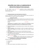 PEQUEÑA GUIA PARA LA ELABORACION DE PROYECTOS PRODUCTIVOS SOCIALES