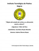 Objeto del estudio de la ética y su dimensión social y cultural.