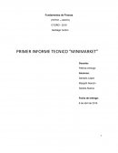 Fundamentos de Finanzas. PRIMER INFORME TECNICO “MINIMARKET”