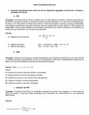 Presente ampliamente para cada uno de los siguientes agregados económicos, concepto y método(s) de cálculo..