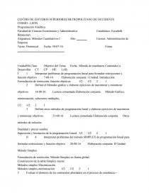 Programación Analítica - Métodos Cuantitativos. Página 1