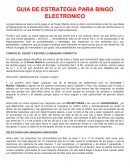 GUIA DE ESTRATEGIA PARA BINGO ELECTRONICO.