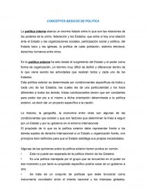 CONCEPTOS BÁSICOS DE POLITICA. Página 1