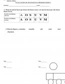 EVALUACIÓN DE MATEMÁTICA PRIMERO BÁSICO