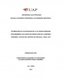 OPTIMIZACIÒN EN LOS PROCESOS DE LA ACTIVIDAD PESQUERA