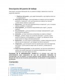 Descripción del puesto de trabajo.