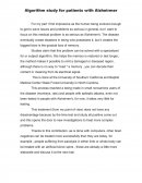 Algorithm study for patients with Alzheirmer