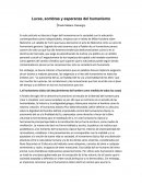 Luces sombras y esperanza del humanismo.