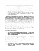 El manejo de la Información en términos de calidad de acuerdo al SIC.