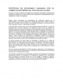 PROTESTAS EN SOYAPANGO CAUSADAS POR EL CAMBIO DE RECORRIDO DE 19 RUTAS EN LA ZONA