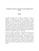 La utilización de nuestros recursos para una buena integración entre países