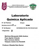 Determinar el peso molecular de un gas con datos experimentales a partir de la Ecuación General del Estado Gaseoso y la de Berthelot.