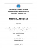 Uso de Centros de Gravedad, Centroide, Primer Momento y Momento de Inercia en la Ingeniería Civil