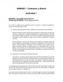 UNIDAD 1 Consumo y Ahorro.