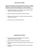 POLITICA DE CALIDAD.
