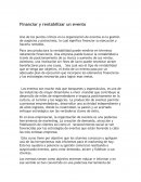 Financiar y rentabilizar un evento
