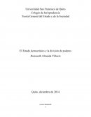 El Estado democrático y la división de poderes