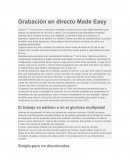Grabación en directo Made Easy