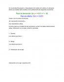 En la actividad Descripción e interpretación del modelo de la oferta y la demanda