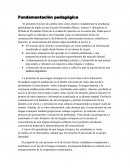 Fundamentación pedagógica.