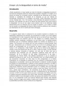 Ensayo: ¿Es la desigualdad un tema de moda?