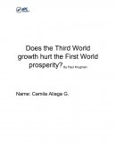 Does the Third World growth hurt the First World prosperity? By Paul Krugman