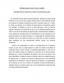 PROBLEMATICAS ESCOLARES.INFRAESTRUCTURA EN LA INSTITUCION ESCOLAR